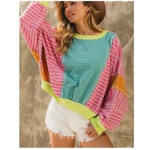 BiBi Multicolor Striped Sweatshirt